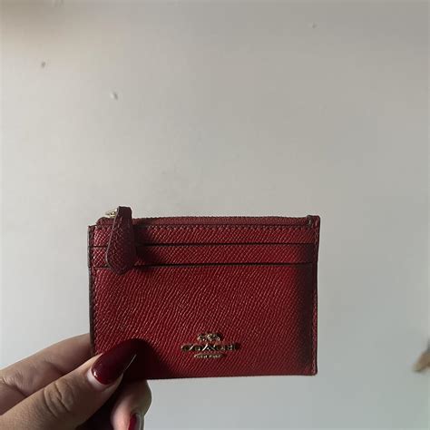 Mini Red Coach bag + Mini Skinny ID Wallet Red mini... | Depop