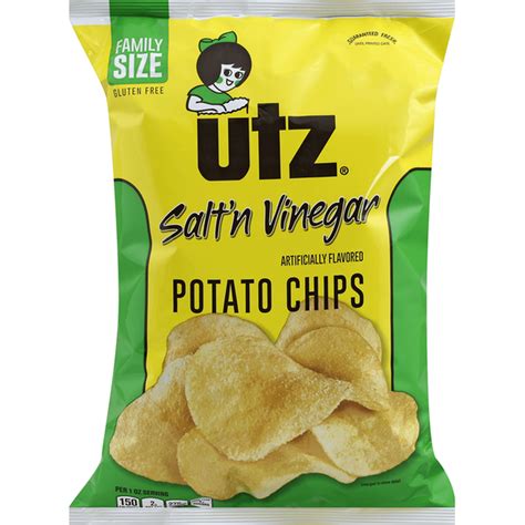 Utz Salt'n Vinegar Potato Chips Family Size (9.5 oz) Delivery or Pickup ...