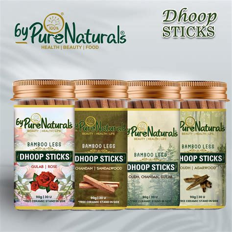 byPureNaturals Bamboo Less Incense Rose Dhoop Sticks- 30 Sticks Pack ...