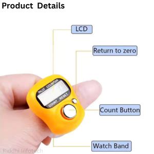 Buy Mini Hand Tally Counter Finger Ring Digital Electronic Head Count ...