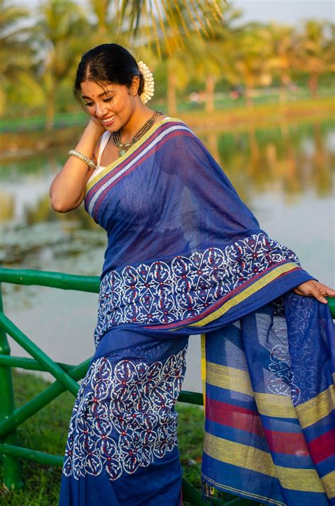 MEHFUZ 005-HANDWOVEN COTTON SAREE – 1519 Textile and Craft pvt. ltd.