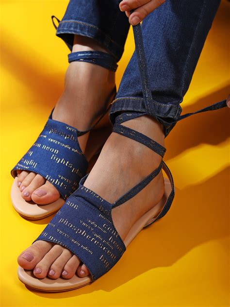 GYPSY Denim Blue Vegan Leather Flats