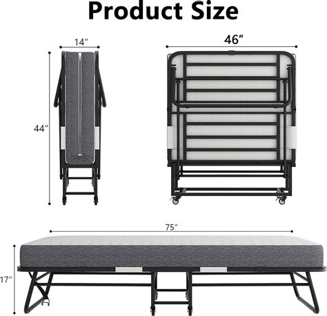 Thctvous Twin Folding Bed with Mattress,Foldable Bed with India | Ubuy