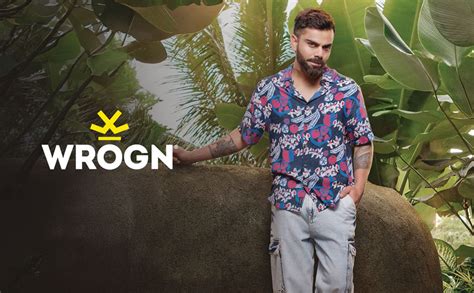 WROGN Men's 100% Cotton Shirt | Navy Dyed with Vintage Stripe Detail ...