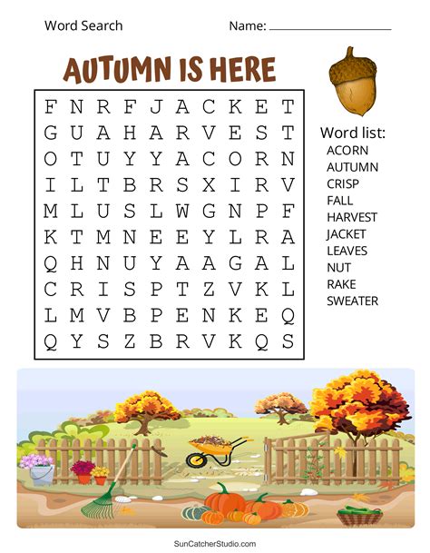 Image result for Fall Word Search
