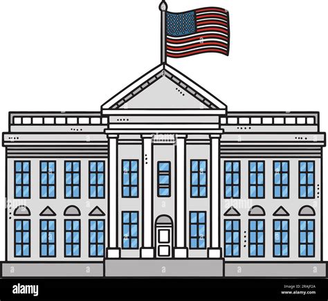 The White House Cartoon Clipart Illustration Stock Vector Image & Art ...