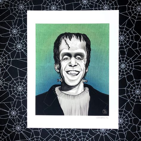 Fred Gwynne as Herman in the Munsters Portrait Art Print - Etsy