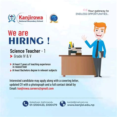 Science Teacher Vacancy