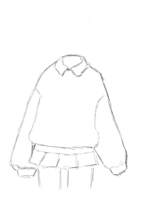Cute sweater with pleated skirt | Easy doodles drawings, Cute easy ...