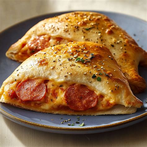 Delicious Homemade Pepperoni Calzone