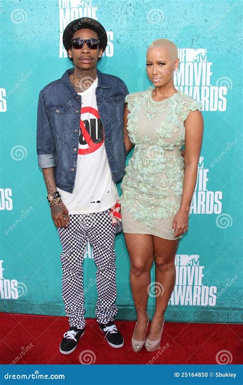 Wiz Khalifa and Amber Rose at the 2012 MTV Movie Awards Arrivals ...