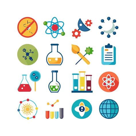 Science and research icon set vector illustration | Premium AI ...