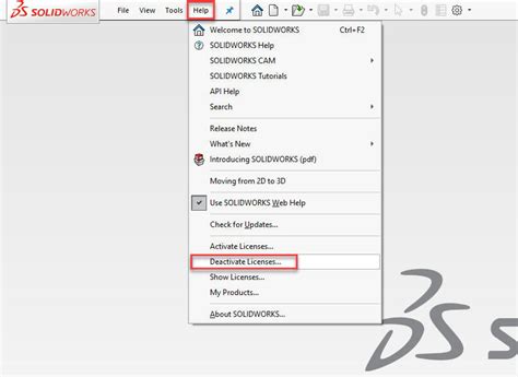 Image result for Deactivate SolidWorks License