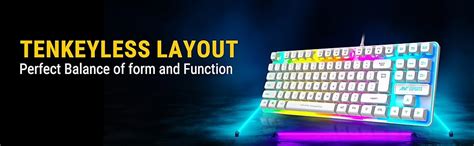 Ant Esports MK700 V2 Membrane TKL Wired Gaming Keyboard, 87 UV Coated ...