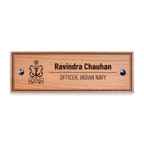 Wooden Name Plate for Indian Navy – Housenama