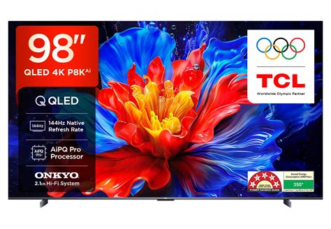 TCL 248 cm (98 inches) 4K Ultra HD Smart QLED Google TV 98P8K : Amazon ...