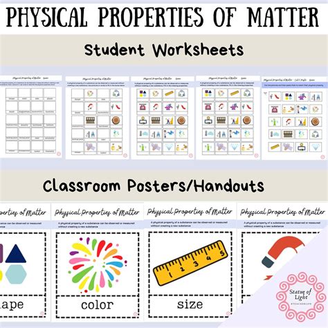 Printable Physical Properties of Matter Worksheets / Physical ...