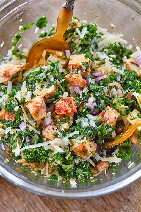 Healthy Chicken Parmesan Kale Salad Recipe – Chicken Kale Salad Recipe ...