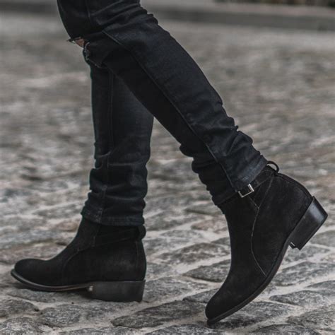 Black Suede Boots Men