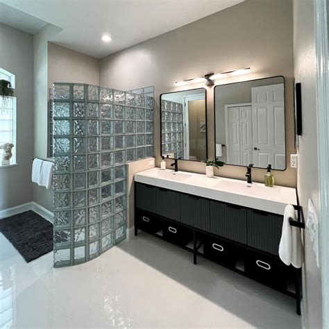 Pre Made Glass Block Walls Covering Up A Glass Block Wall | Hometalk