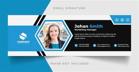 Email signature design template or email footer media cover | Premium ...