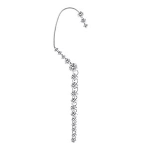 Yellow Chimes Earring For Women Silver Tone Elegant Pearl Studded ...
