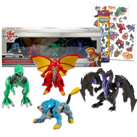Buy Bakugan Action Figures 4 Pack - Bundle with 4 Bakugan Collector ...