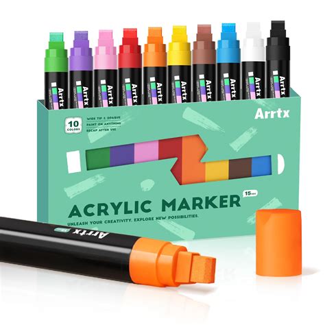 Arrtxjumbo Poster Markers 15mm Jumbo Felt Tip 10 Colors Acrylic ...