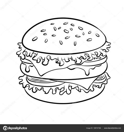 Burger Coloring Pages