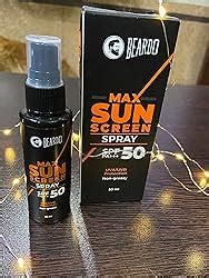 Beardo Max Sunscreen SPF 50 & PA+++ Spray for Men | Non-greasy ...