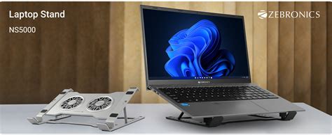 Zebronics NS5000 Laptop Metal Stand with Dual Fan, Upto 17 inch ...