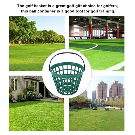 Golf Ball Basket Golfball Container With Handle Nylon Plastic Golf Ball ...