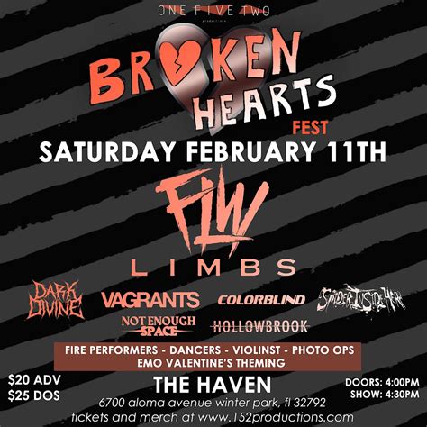 152 Productions Presents: Broken Hearts Fest w/ Famous Last Words ...