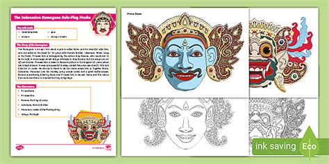 The Indonesian Ramayana Role Play Masks (teacher made)