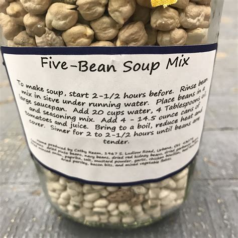 Pre-Made Mason Jar Five Bean Soup Mix - TheDepot.LakeviewOhio