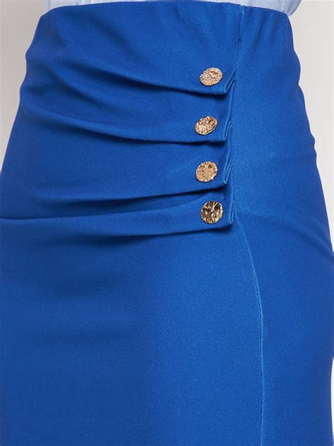 Madame Royal Blue Pencil Skirt