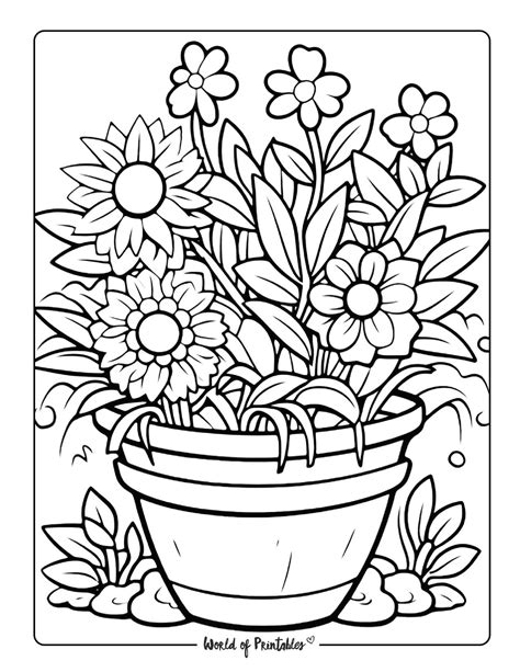 Free Printable Coloring Pages Flower Garden