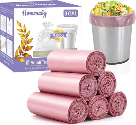 Amazon.com: 3 Gallon 180pcs Small Pink Trash Bags(Fit 2.6-3.2 Gal ...