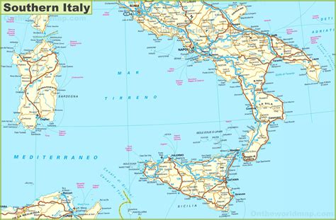 Map Of Southern Italy Amalfi Coast | Adams Printable Map