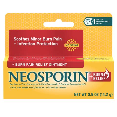 Neosporin Burn Relief & First-Aid Antibiotic Ointment,.5 oz - Walmart ...
