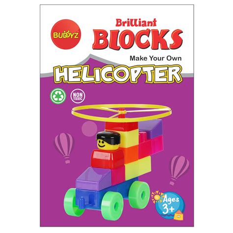 Brilliant Blocks - Helicopter | STEAM Building Blocks Toy – Buddyz