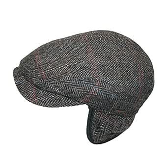 Wigens Mens Hans Harris Tween Longshoreman Cap with Earflaps, 59, Brown ...