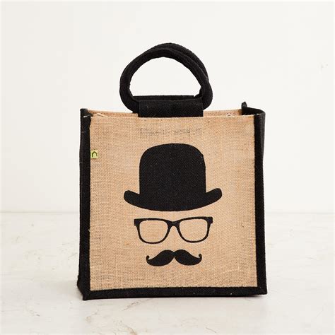 Buy Livia Printed Lunch Bag - Jute - Beige- 25.5 x 25.5 x 15 cm- from ...