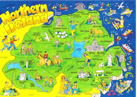 Map of Northern Ireland with Major Attractions
