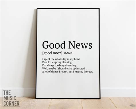 Good News Dictionary Definition Circles Rap Lyrics Poster - Etsy