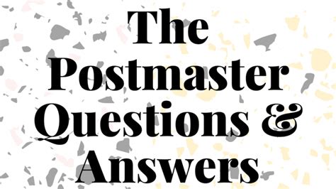 Image result for Postmaster General Questions