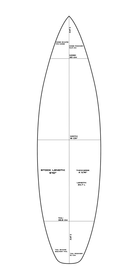 Printable Surfboard Template - Printable Word Searches