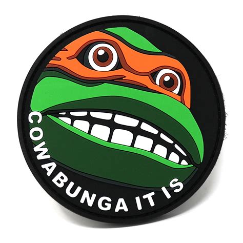 Cowabunga It is PVC Hook and Loop Tactical Hook and Loop Patch ...