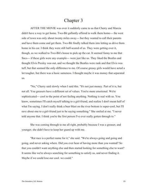 (PDF) The Outsiders Chapter No 3 - Download