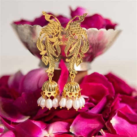 Mayuri - 22K Gold Plated Jhumka | Gulaal Ethnic Indian Designer Jewels ...